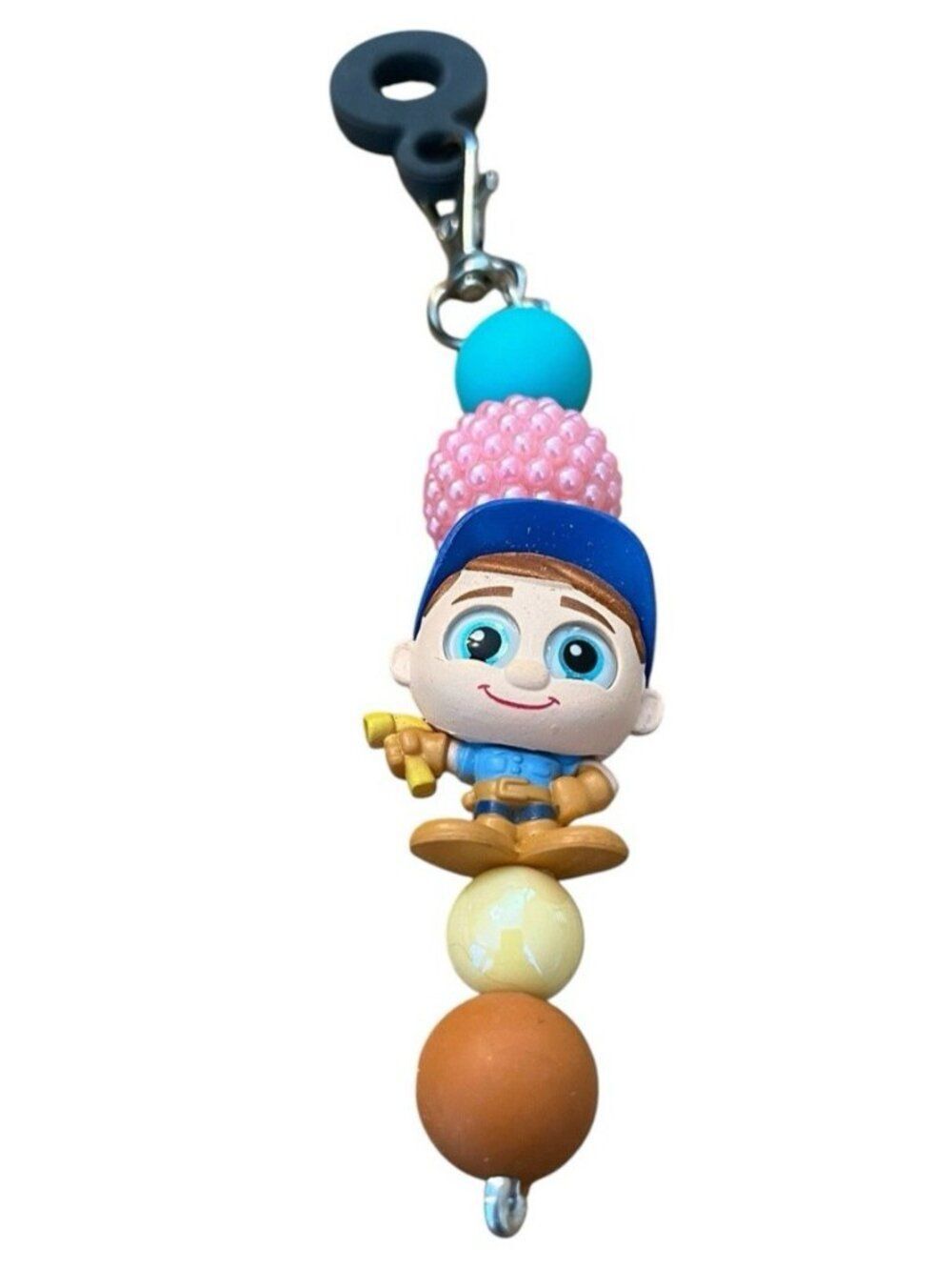 Disney Doorables Wreck-It Ralph Fix It Felix Mini Figure Keychain Hook Handmade